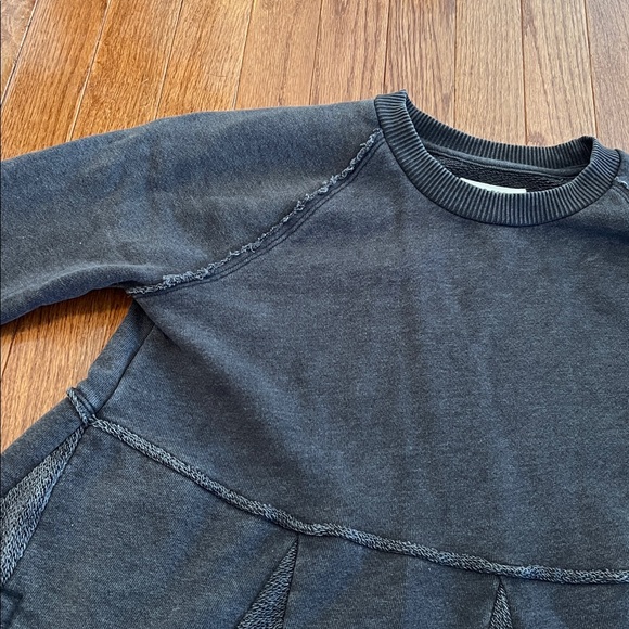 American Eagle Pintuck Ruffle Babydoll Gray Mini Dress Women’s Size XXS - Picture 6 of 8